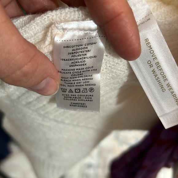 NWOT loft, Ivory, white cardigan open front with pocket - Picture 4 of 4